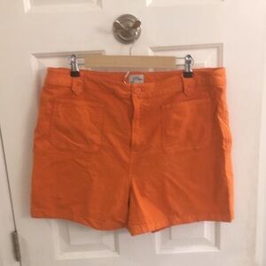 J. Crew Orange Women's Stretch Twill Shorts, 16